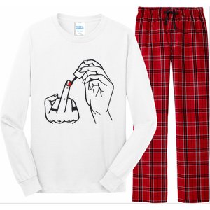 Feminism Nail Polish Long Sleeve Pajama Set