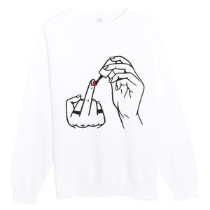 Feminism Nail Polish Premium Crewneck Sweatshirt