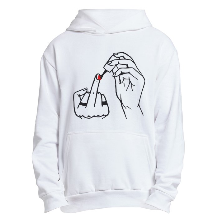 Feminism Nail Polish Urban Pullover Hoodie