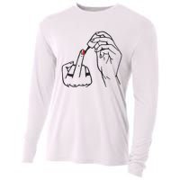 Feminism Nail Polish Cooling Performance Long Sleeve Crew