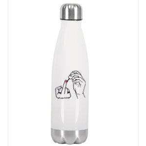 Feminism Nail Polish Stainless Steel Insulated Water Bottle