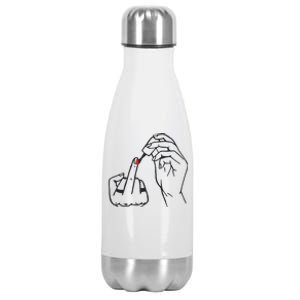 Feminism Nail Polish Stainless Steel Insulated Water Bottle