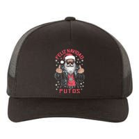 Feliz Navidad Putos Funny Rude Spanish Santa Middle Finger Yupoong Adult 5-Panel Trucker Hat