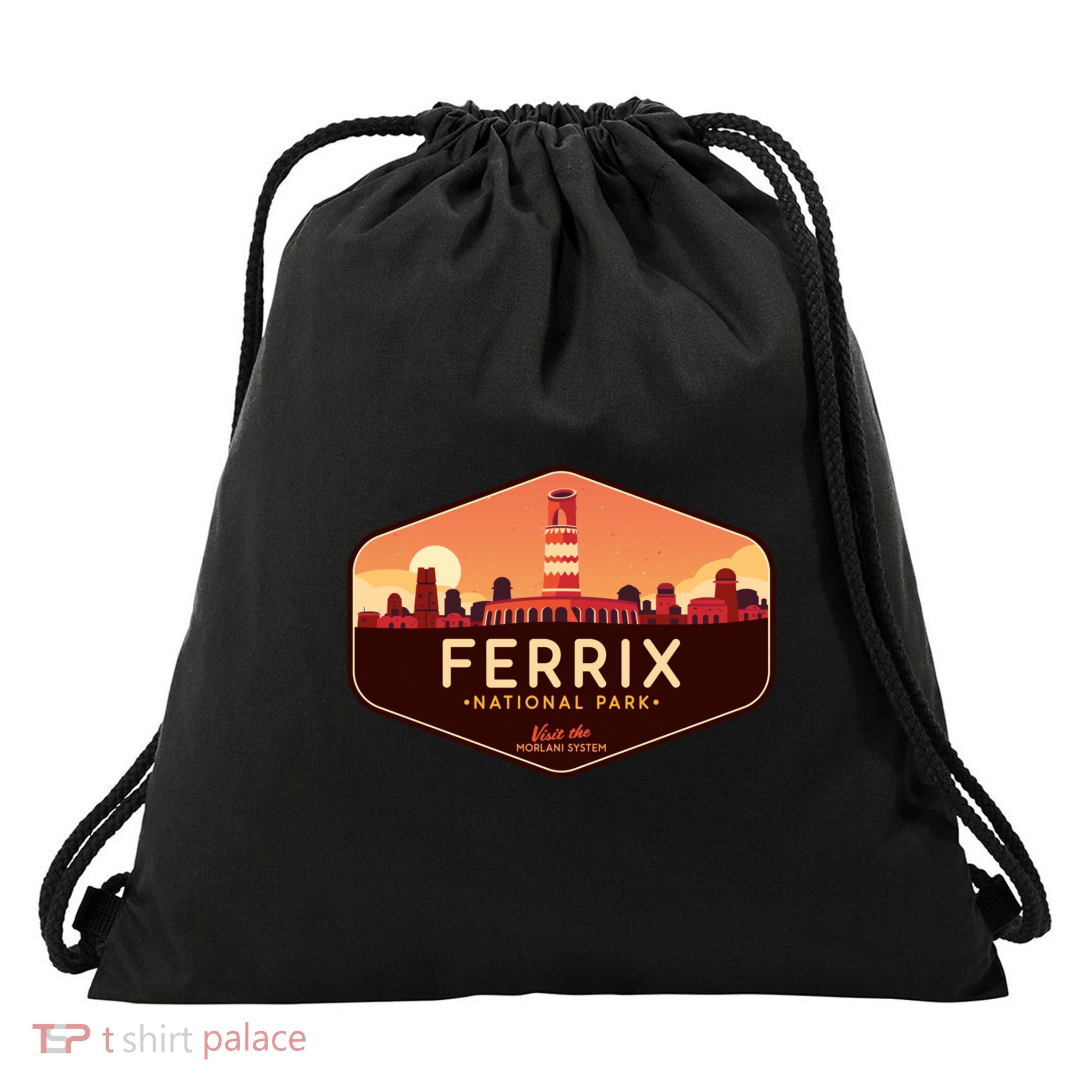 Ferrix National Park Visit The Morlani System! Drawstring Bag