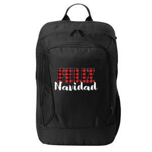 Feliz Navidad Plaid Christmas Spanish Family City Backpack