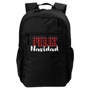 Feliz Navidad Plaid Christmas Spanish Family Daily Commute Backpack