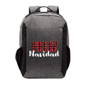 Feliz Navidad Plaid Christmas Spanish Family Vector Backpack