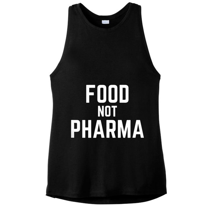 Food Not Pharma Natural Organic Nutrition Ladies PosiCharge Tri-Blend Wicking Tank