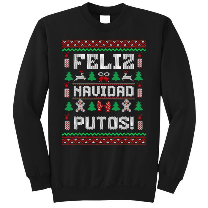 Feliz Navidad Putos Funny Mexican Christmas Sweater Design Sweatshirt