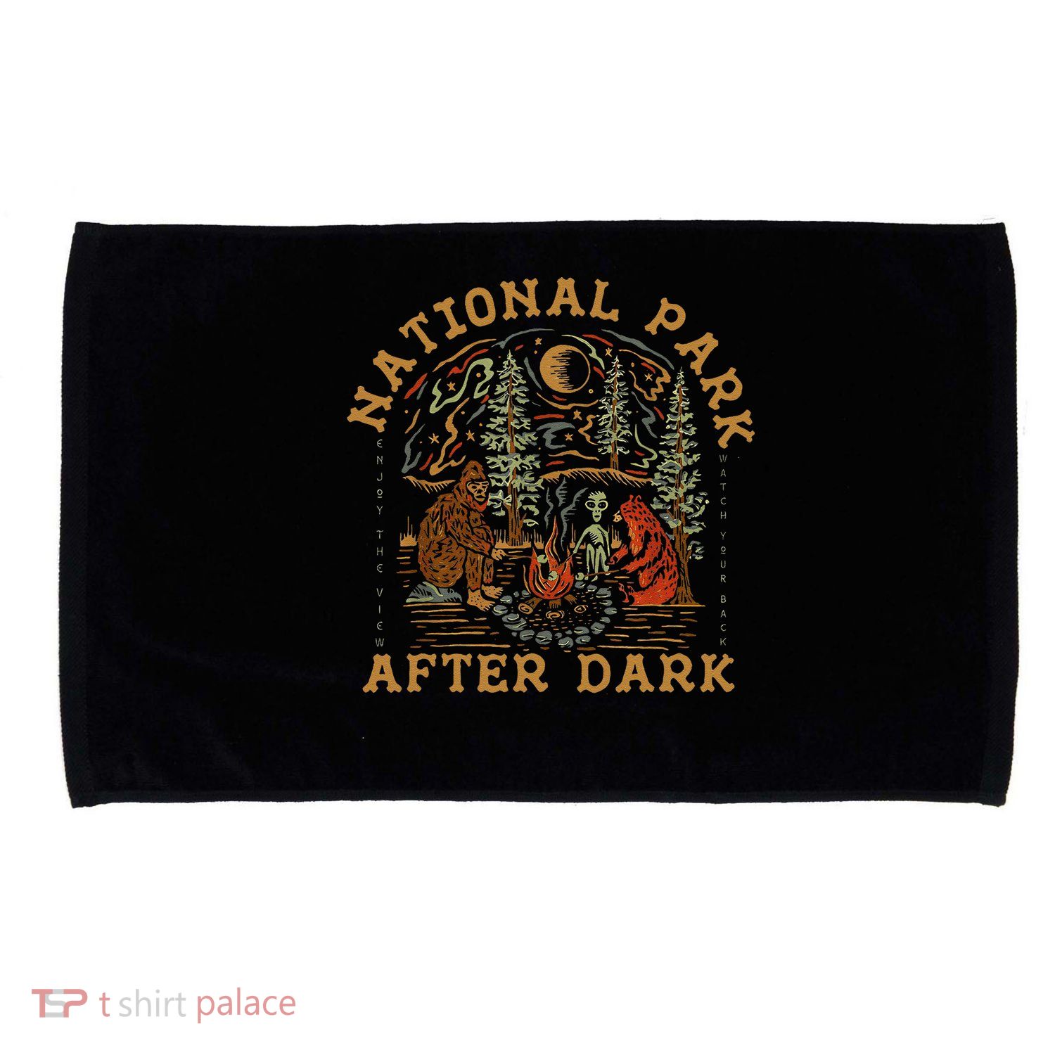 Funny National Park After Dark Gift Microfiber Hand Towel