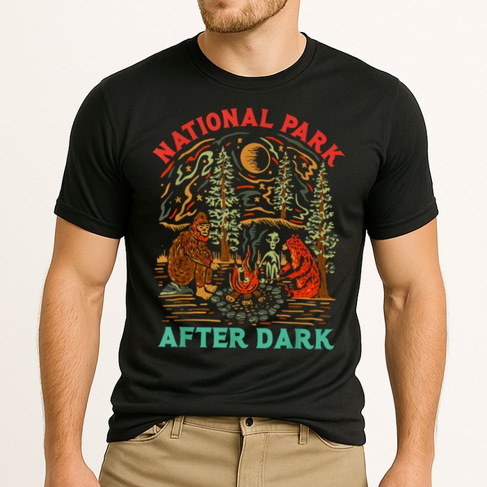 Funny National Park After Dark Cooling Performance Crew T-Shirt