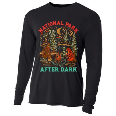 Funny National Park After Dark Cooling Performance Long Sleeve Crew