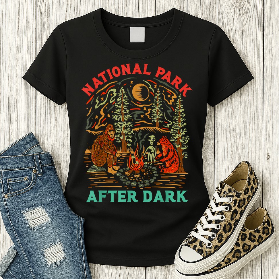 Funny National Park After Dark Womens T-Shirt