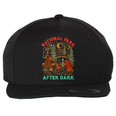 Funny National Park After Dark Wool Snapback Cap