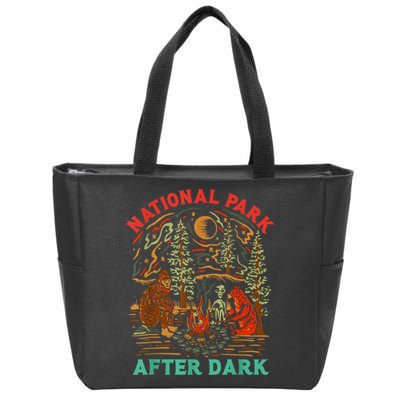 Funny National Park After Dark Zip Tote Bag