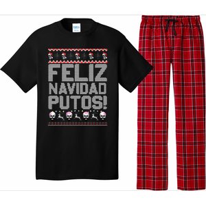 Feliz Navidad Putos Funny Mexican Ugly Christmas Party Gift Pajama Set