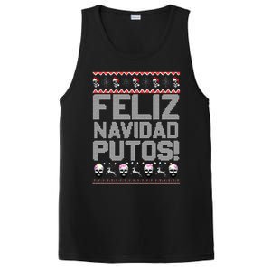 Feliz Navidad Putos Funny Mexican Ugly Christmas Party Gift PosiCharge Competitor Tank