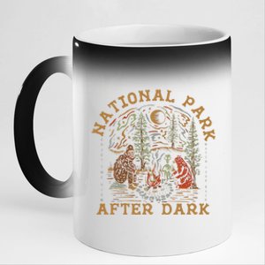 Funny National Park After Dark Adventure 11oz Black Color Changing Mug