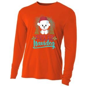 Feliz Navidog Poodle Dog Christmas Tree Christmas Gift Funny Gift Cooling Performance Long Sleeve Crew