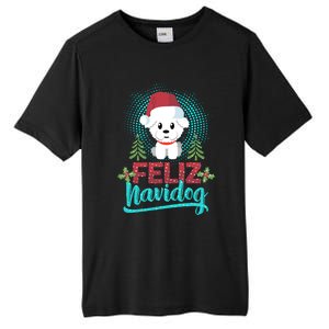 Feliz Navidog Poodle Dog Christmas Tree Christmas Gift Funny Gift Tall Fusion ChromaSoft Performance T-Shirt