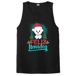 Feliz Navidog Poodle Dog Christmas Tree Christmas Gift Funny Gift PosiCharge Competitor Tank