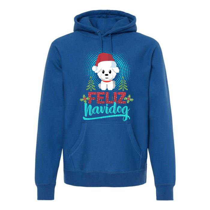 Feliz Navidog Poodle Dog Christmas Tree Christmas Gift Funny Gift Premium Hoodie