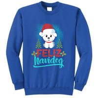 Feliz Navidog Poodle Dog Christmas Tree Christmas Gift Funny Gift Tall Sweatshirt