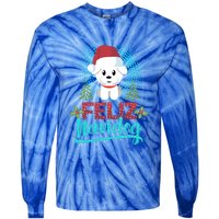 Feliz Navidog Poodle Dog Christmas Tree Christmas Gift Funny Gift Tie-Dye Long Sleeve Shirt