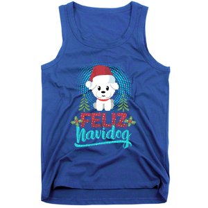 Feliz Navidog Poodle Dog Christmas Tree Christmas Gift Funny Gift Tank Top