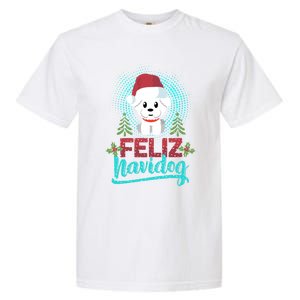 Feliz Navidog Poodle Dog Christmas Tree Christmas Gift Funny Gift Garment-Dyed Heavyweight T-Shirt