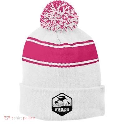 Florida National Park Everglades National Park Stripe Pom Pom Beanie