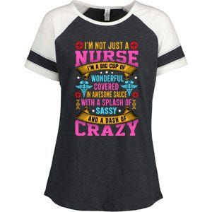 Funny Nurse Personality Enza Ladies Jersey Colorblock Tee