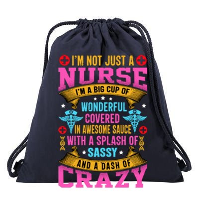 Funny Nurse Personality Drawstring Bag