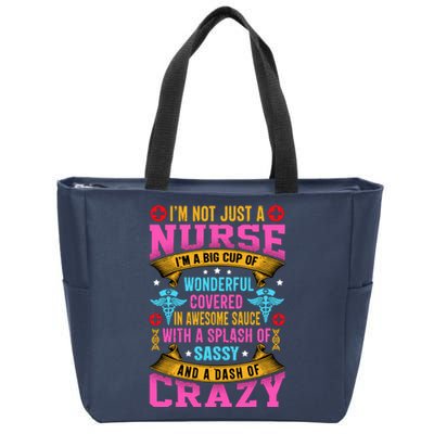 Funny Nurse Personality Zip Tote Bag