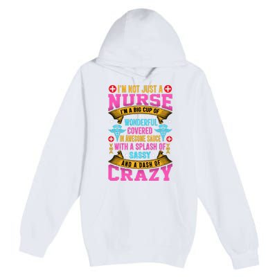 Funny Nurse Personality Premium Pullover Hoodie