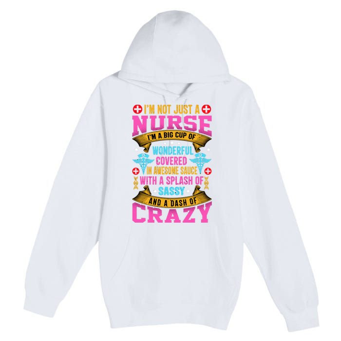 Funny Nurse Personality Premium Pullover Hoodie