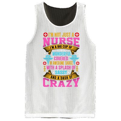 Funny Nurse Personality Mesh Reversible Basketball Jersey Tank