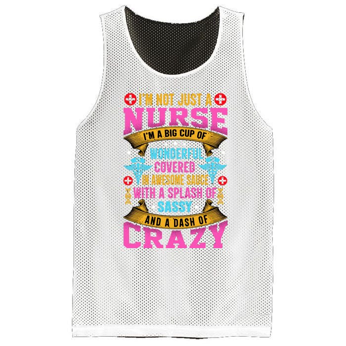 Funny Nurse Personality Mesh Reversible Basketball Jersey Tank