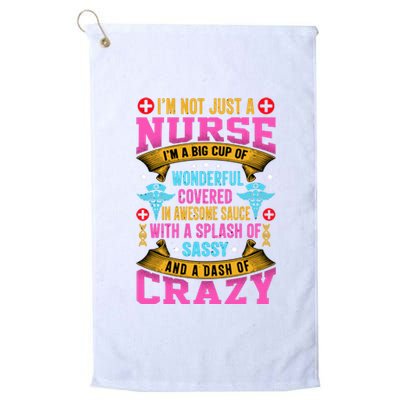 Funny Nurse Personality Platinum Collection Golf Towel