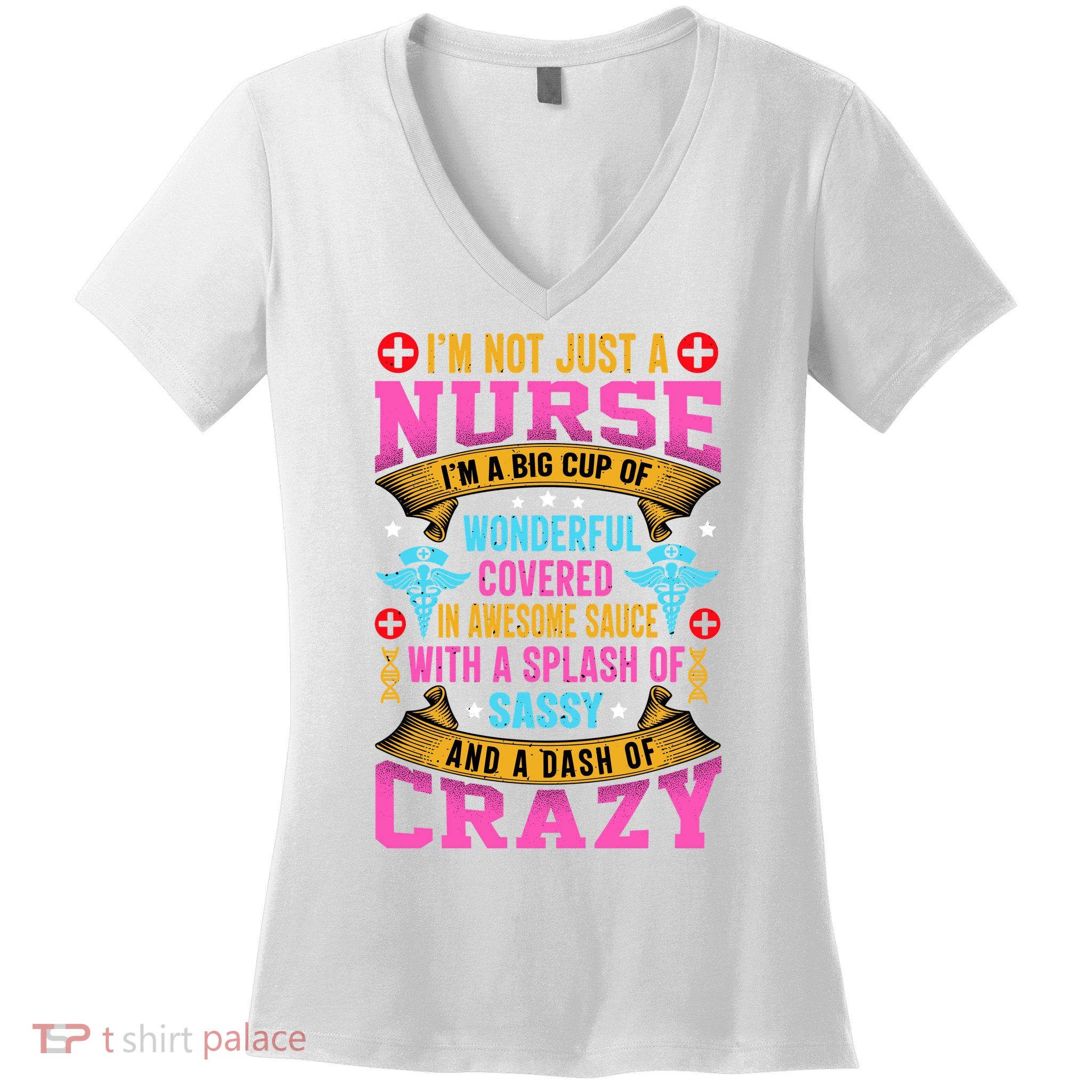 Funny Nurse Personality Women's V-Neck T-Shirt