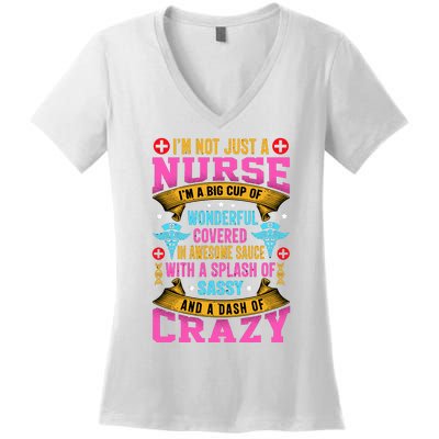 Funny Nurse Personality Women's V-Neck T-Shirt