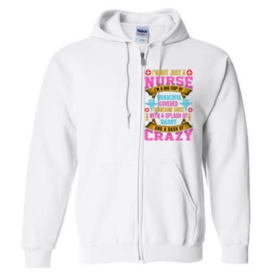 Funny Nurse Personality Full Zip Hoodie