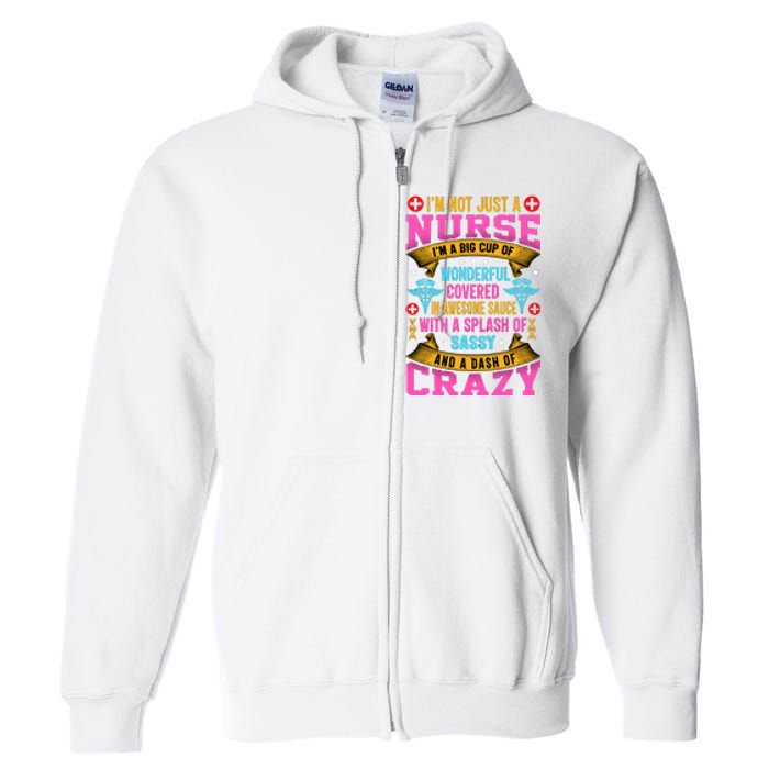 Funny Nurse Personality Full Zip Hoodie