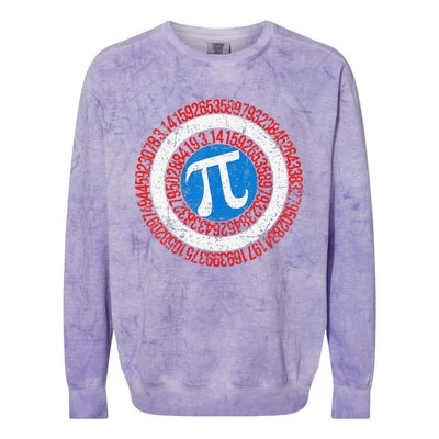 funny National Pi Day Math Teacher Captain Colorblast Crewneck Sweatshirt