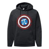 funny National Pi Day Math Teacher Captain Performance Fleece Hoodie