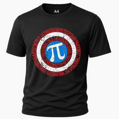 funny National Pi Day Math Teacher Captain Cooling Performance Crew T-Shirt