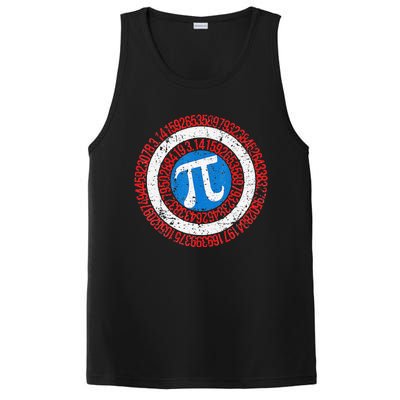 funny National Pi Day Math Teacher Captain PosiCharge Competitor Tank