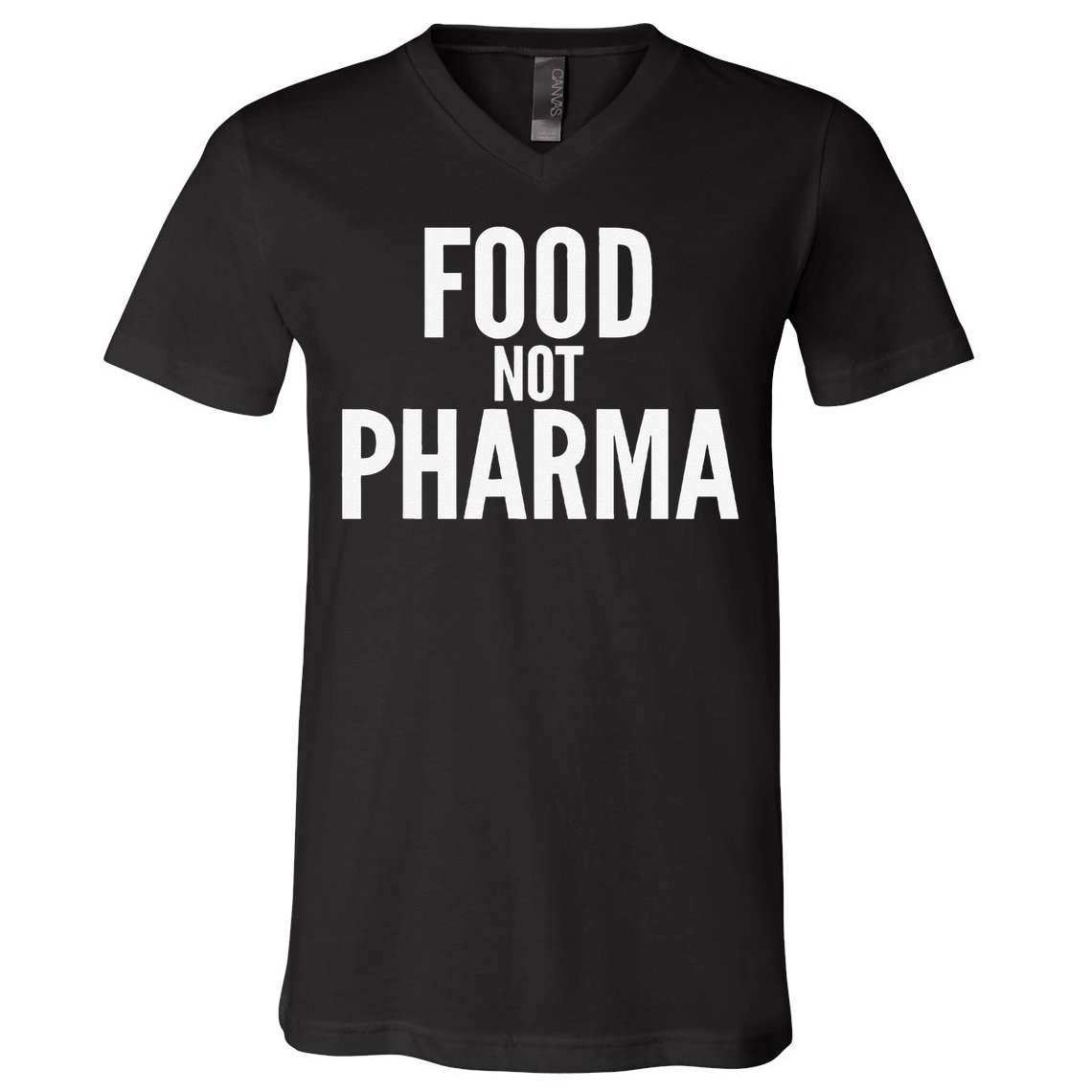 Food Not Pharma V-Neck T-Shirt