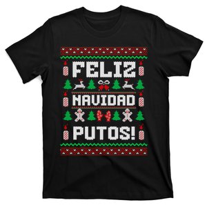 Feliz Navidad Putos Funny Christmas Sweater Design Sweatshirt T-Shirt