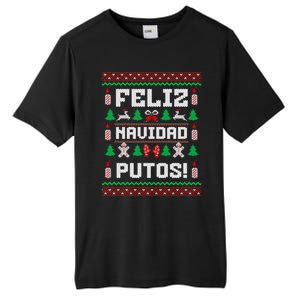 Feliz Navidad Putos Funny Christmas Sweater Design Sweatshirt Tall Fusion ChromaSoft Performance T-Shirt